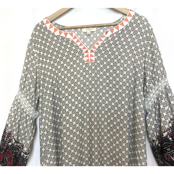 Umgee USA Embroidered Oversized Mini Dress Size XL Cover Up Boho Beach Resort - Picture 3 of 13